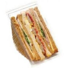 Wide Sandwich Wedges Plastic Hinged, 7.125'' x 4.6'' x 3.25''   #295pcs