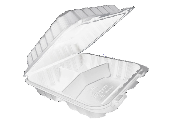 Pebble Container, 8"x 8"x 3", 3-compartment, 150 pcs, #Snap Lock #RP-803
