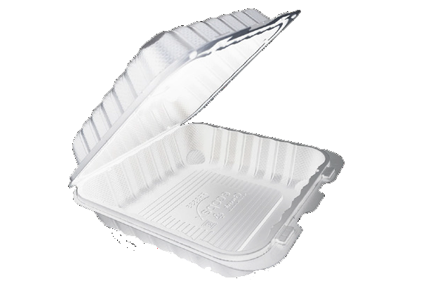 Pebble Container, 9x9x3, 1-compartment, 150 pcs, #Snap Lock #RP-901. #PP993S