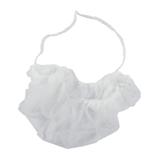 Beard Net Disposable Large,  #White, 100pcs, **Open Box**