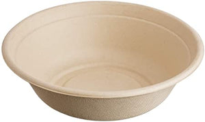 Sugarcane Bowl, 24oz, 300pcs (Code:GD/EM-24B) (Lids Plastic: DL-32,FL-32) #Dynasco