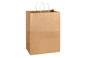 Paper Shopping Bags with handle, KRAFT, 12x7x17,  #250 pcs  #PB221-MC