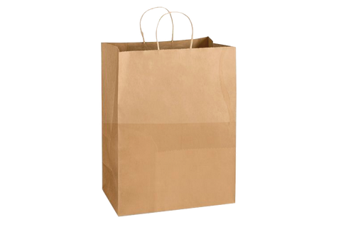 Paper Shopping Bags with handle, KRAFT, 12x7x17,  #250 pcs  #PB221-MC