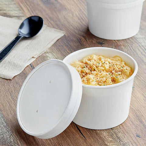 12 oz- Double wall-Paper Soup / Hot Food Cup with Vented Paper Lid - 250 Sets/Case, KHSB12A