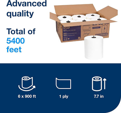 HAND PAPER TOWEL ROLL,WHITE,  7.7''x 900 ft. , 6/CASE,  #TORK  #Distribution Plus