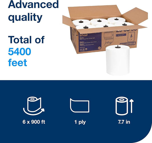 HAND PAPER TOWEL ROLL,WHITE,  7.7''x 900 ft. , 6/CASE,  #TORK  #Distribution Plus