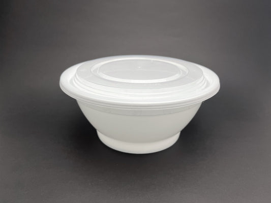 Microwaveable Plastic Bowl - 38 oz, Combo, White, 150 sets
