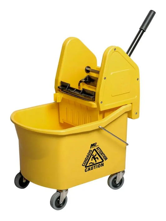 Mop Bucket With Down Press Combo, 32 Qt/8 Gallon, #Distribution Plus,  Made In Canada