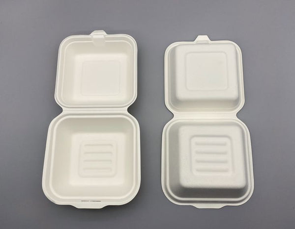 Sugarcane Bagasse Container, 6x6x3,(Wide) #400 pcs, #SC1661-GV, #GD-661/EM-661