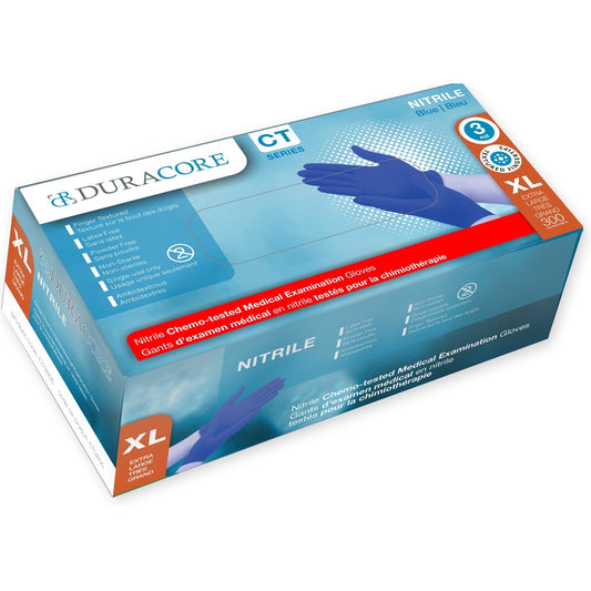Blue Nitrile Exam Gloves, #Extra-Large, (Sell by case of 10 x 300/box=3000 pcs), #Distribution Plus