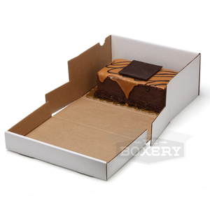 Cake Box, Corrugated, White,  9 x 9 x 4  #100pcs