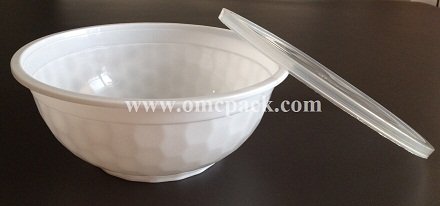 Microwavable Noodle Bowl, White 42 oz, 300 sets, (Code:BO-42) (Lids in separate box) #Lid:DL-88