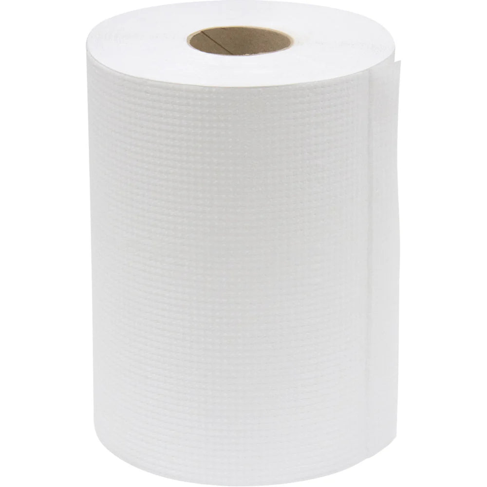 DuraPlus Hand Paper Towel Rolls – White, 7.85" x 425',  12 rolls - 57760379