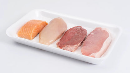ProAmpac Foam Tray - 8.25" x 5.75" x 0.5", 500 pcs/case