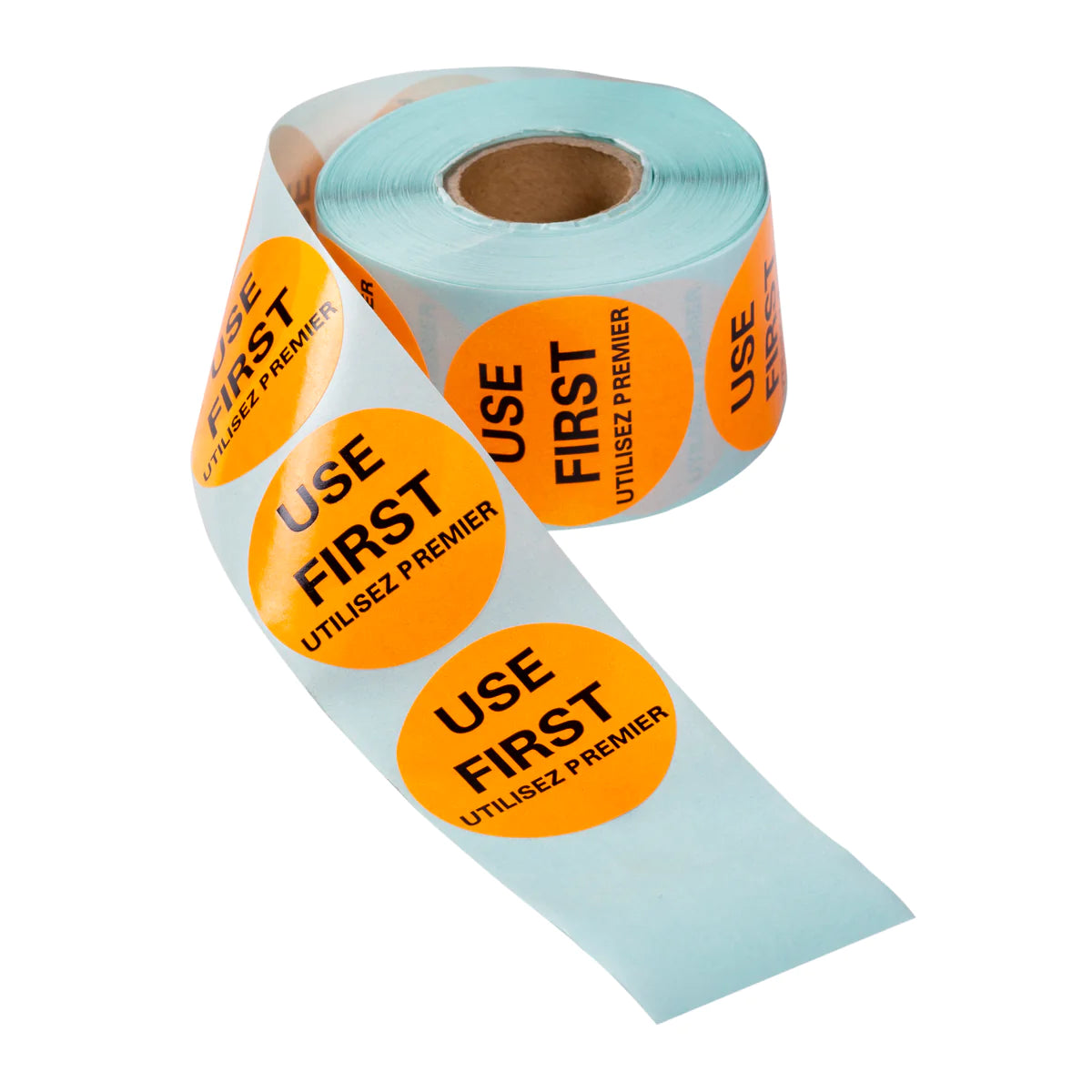 Food Rotation Labels,  1.5", Round, Orange, 500 pcs/ roll, *USE FIRST*