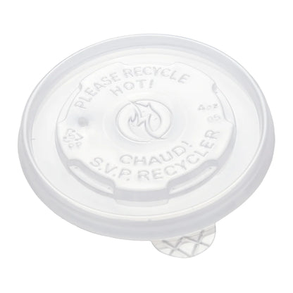 Hy Pax Eco Lids  for Kraft Paper Container 4 oz, 2000pcs, ( Code: HPE-PCUP45- LD)(Match Container:HPE-PBWL04)