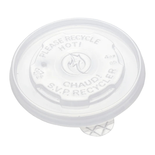 Hy Pax Eco Lids  for Kraft Paper Container 4 oz, 2000pcs, ( Code: HPE-PCUP45- LD)(Match Container:HPE-PBWL04)