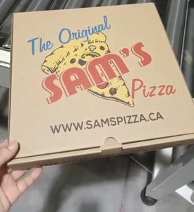 Sam's Pizza Box, Kraft, Corrugated, 18'',  50 Pcs