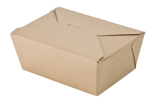 Kraft Paper Food Container, 5'' x 4.5 x 2.5,  300 pcs, #PamPak  #1