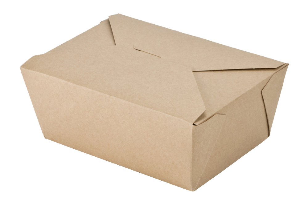 Kraft Paper Food Container, 5'' x 4.5 x 2.5,  200pcs, #K-1200,  #1