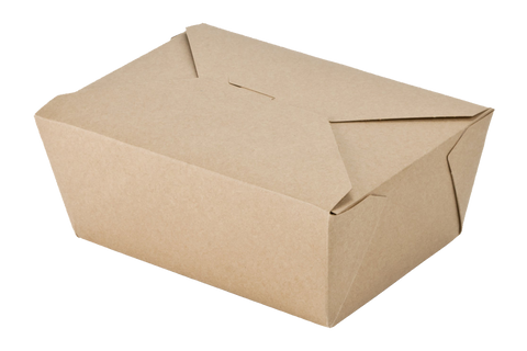 Kraft Paper Food Container, 5'' x 4.5 x 2.5,  200pcs, #K-1200,  #1