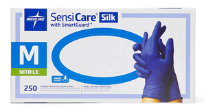 Medical Gloves Dark Blue Nitrile,  Powder-Free, 250 pcs, #SensiCare Silk,  #MEDIUM