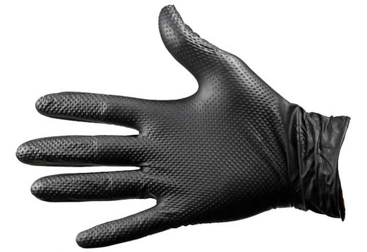 Gloves Black Nitrile,  Powder Free, 100pcs, #Large,