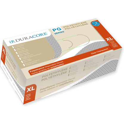 Gloves,  DELI, Poly,  Low Density,  500 pcs  #Exlarge,  **Open Box**  #Distribution Plus