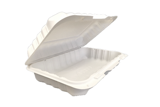 Pebble, MFPP Microwave Clamshell Container, 8.5"x 6'' x 2.5",  150/Case, #snap Lock  #RP-28 (Shallow-8.5'')