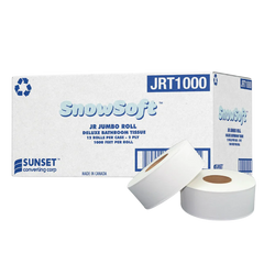Jumbo Toilet Paper Roll, 2ply, 3.29'' x 1000',  #12 Rolls, JRT,  #Made In Canada  #Sunset