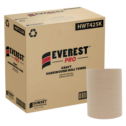 Hand Paper Towel Rolls, #Kraft ,12 Rolls, 7.85" x 425', #HWT425K   #Made In Canada  #Sunset