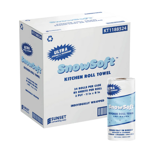 Kitchen Towels 8"x11", 24 rolls, 85 sheets, 2 Ply - Special Price