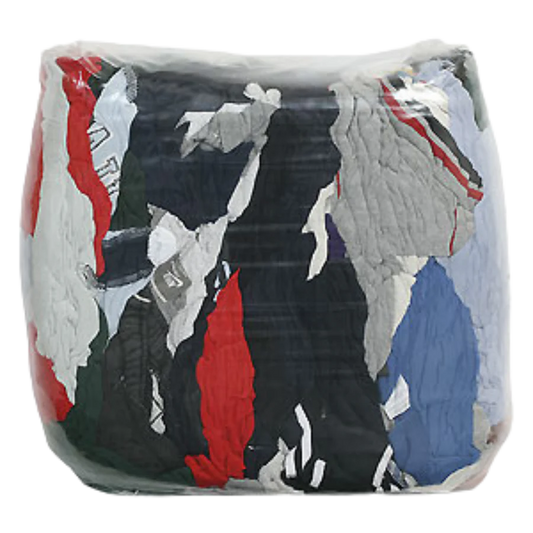 T-Shirt Rags – Mixed Color, 20 lb per bag