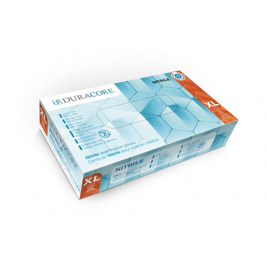 BLUE NITRILE GLOVES, 4.3 MIL, 100 PCS/Box, MEDICAL EXAMINATION - POWDER FREE, #EXLarge, #Distribution Plus