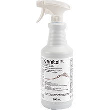 Spray Contact Surface Sanitizer-RTU-No Rinse Food, 950 ml,  #Distribution Plus,  Made In Canada  #SAFEBLEND #SANITOL