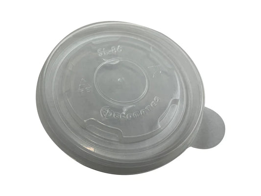 Clear Plastic Lid For 4oz Round Paper Containers - Fits EM-05, 1000/Case