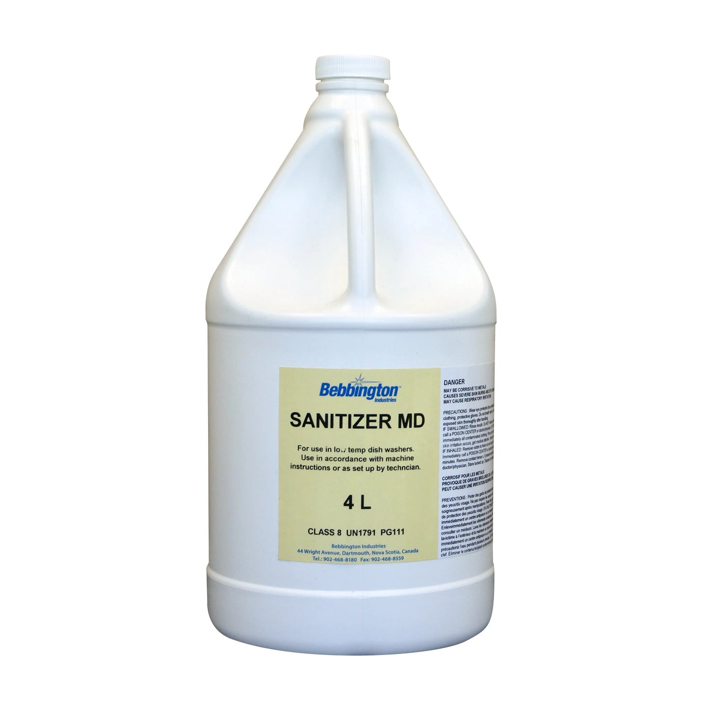 Sanitizer MD, For Commercial Dish Washers And Glass Washers, 4 Liter, #Bebbington