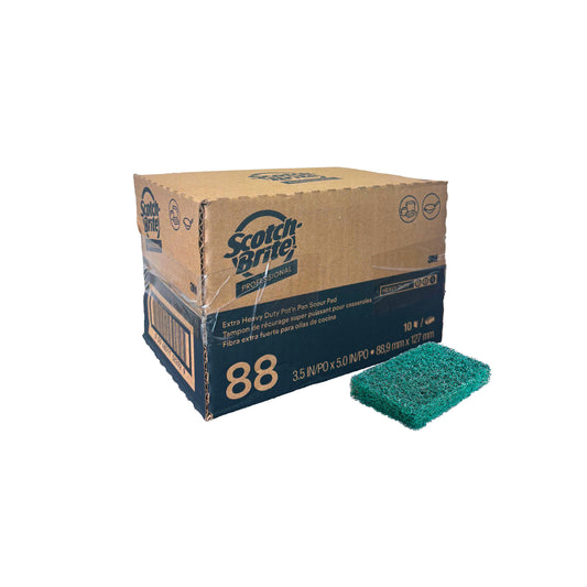 Scotch-Brite™ Extra Heavy Duty Pot'n Pan Scour Pad 88 – 3.5" x 5", 10 Pcs/Case