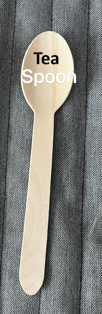 Ecomates Compostable Wooden Tea Spoon - Heavy Duty, 1000pcs