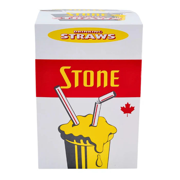 Stone Plastic Wrapped Milk Shake Straw - 8", 250 pcs