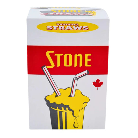 Stone Plastic Wrapped Milk Shake Straw - 8", 250 pcs
