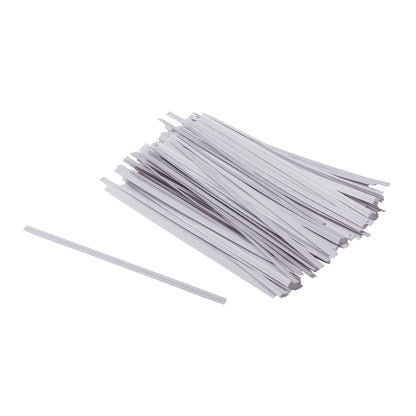 Twist Ties,  White Strips,  4 x 1/8'' ,   2000 pcs, #TT4W