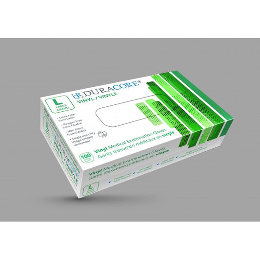 VINYL GLOVES, 4 MIL, 100 PCS/Box, MEDICAL EXAMINATION - POWDER FREE, #LARGE, #Distribution Plus