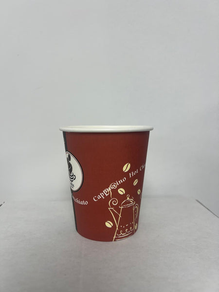 Coffee Cups,  **Printed**,  8 oz,  1000 pcs,  (Coffee Bean)  #Koality