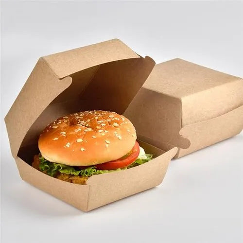 Burger Container Kraft Ripple, 105 x 105 x 87mm, 250 pcs, #RFB6-H1