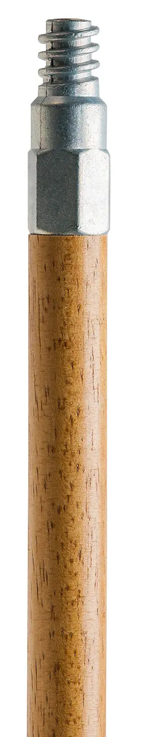 Broom Handle - Wooden With Metal Threads  - 60" x 15/16''    #Distribution Plus,  Made In Canada
