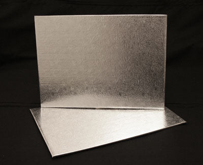 Cake Board, Half Slab,  (13-1/4'' x 18-3/4'') x 1/2''  , 25 pcs,  #Silver  #K