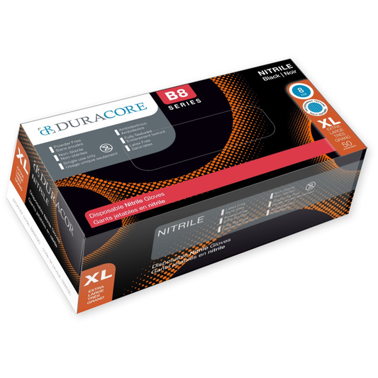 Black industrial nitrile gloves 8mil - X-Large (ea)
