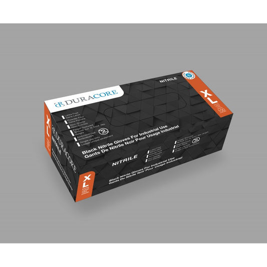 BLACK NITRILE GLOVES, INDUSTRAIL, 6 MIL, 100 PCS/Box,  POWDER FREE, #EXLARGE, #Distribution Plus
