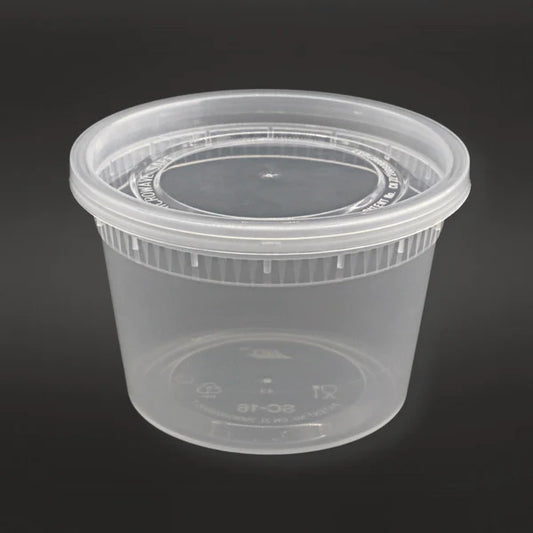Microwavable Deli Container ,Heavy ,Combo 240 sets, #12 oz,#, PCM  #S-12  #DS-12 (Lid No Hole)